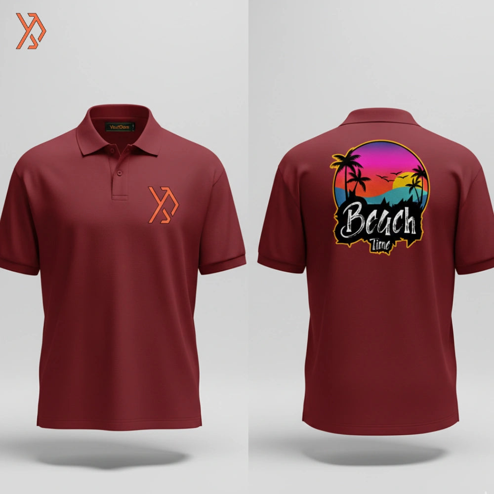 Beach Time Beautiful Polo Shirt – Premium Summer Vibe Casual Polo