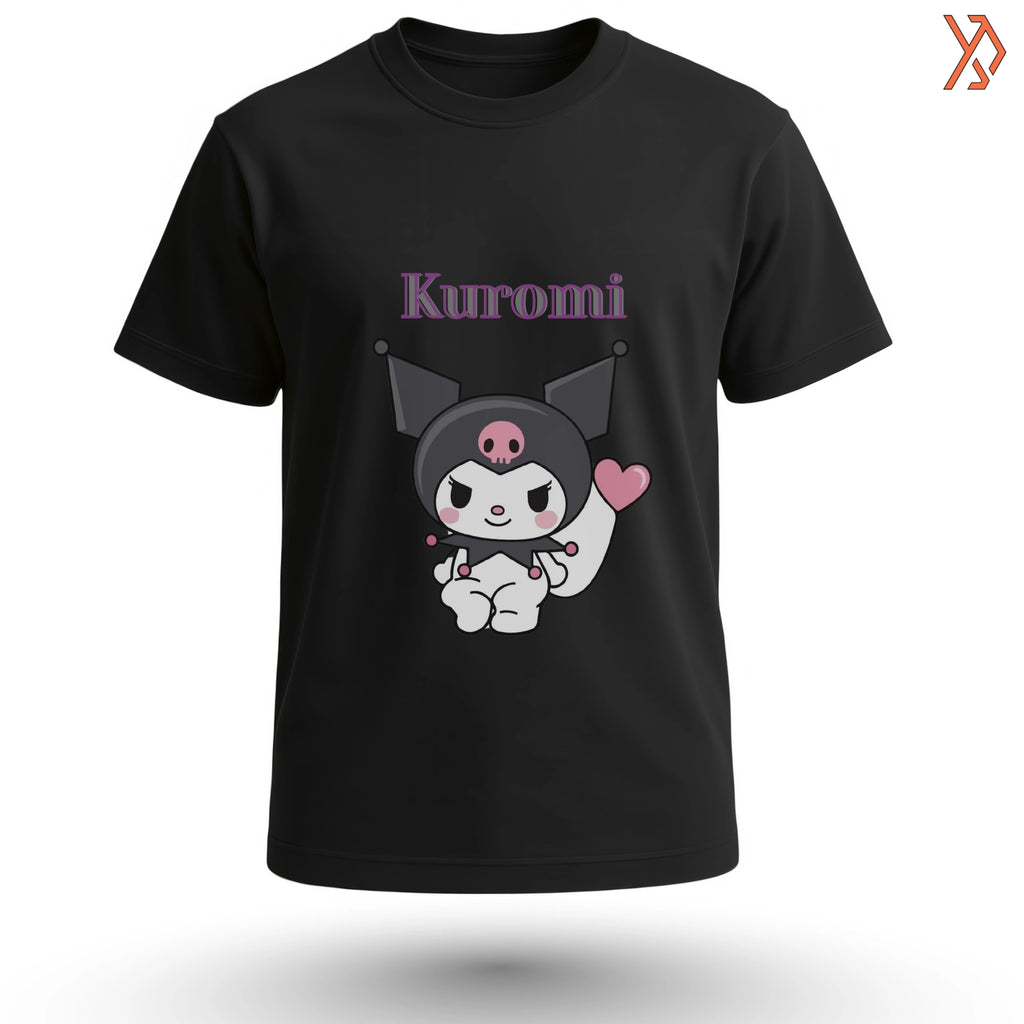 Devil Kuromi Graphic T-Shirt – Cute Dark Anime Streetwear Tee