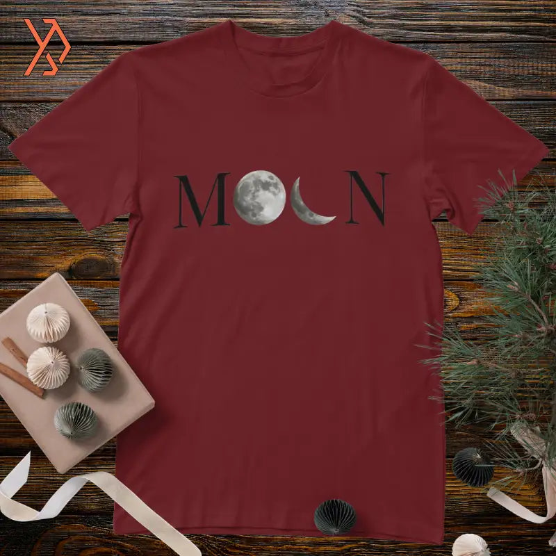 Moon Phases Minimalist Celestial Typography Tee