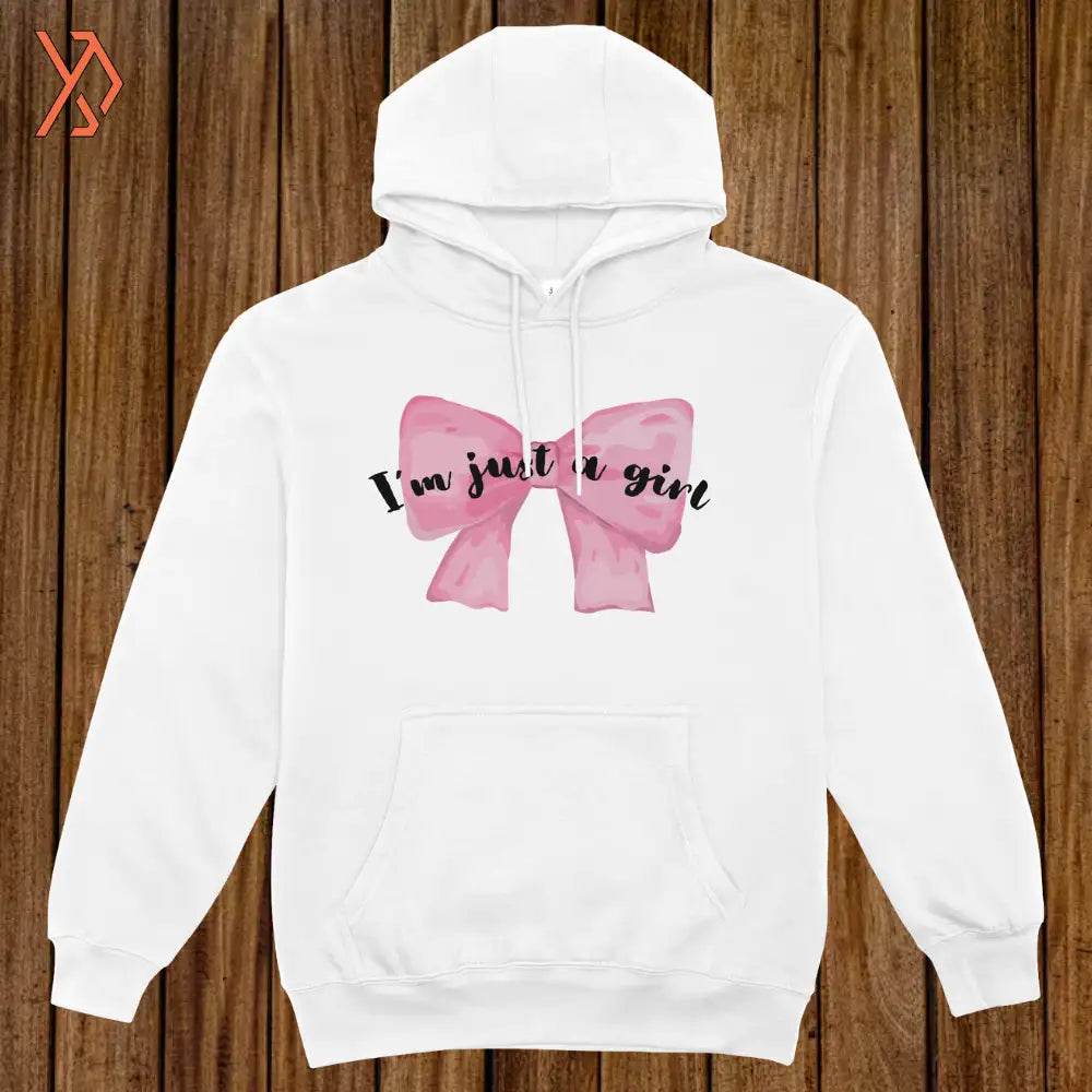 Just A Girl" Pink Bow Hoodie