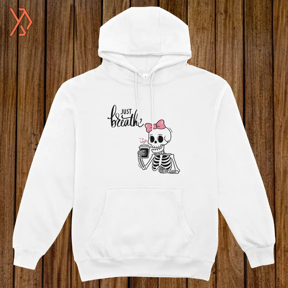 Just Breathe Skeleton Aesthetic Hoodie