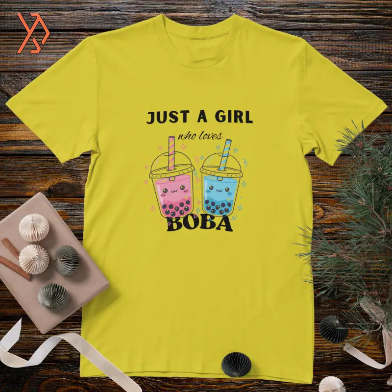 Just a Girl Who Loves Boba Kawaii Graphic Tee