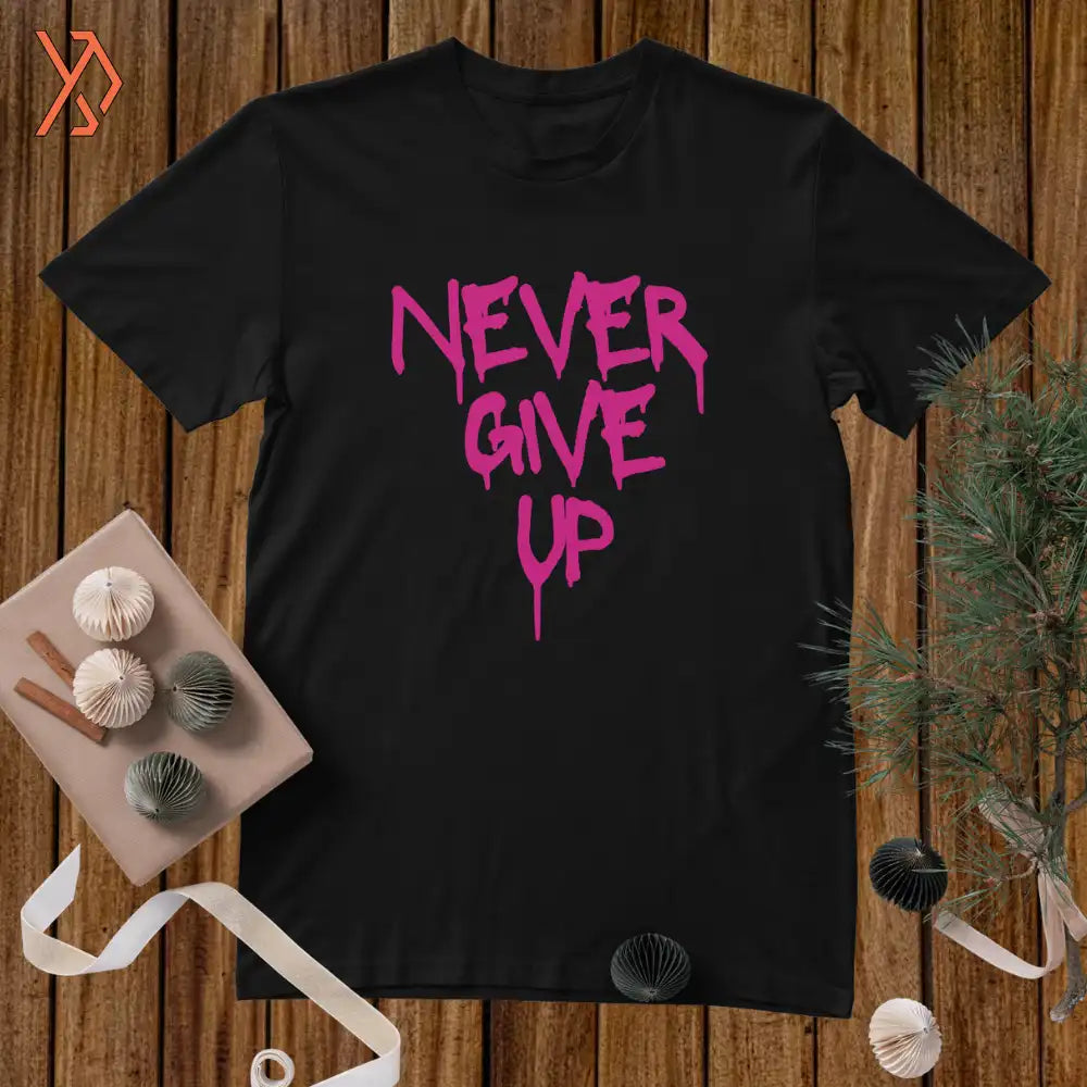 Never Give Up Graffiti Graphic Tee