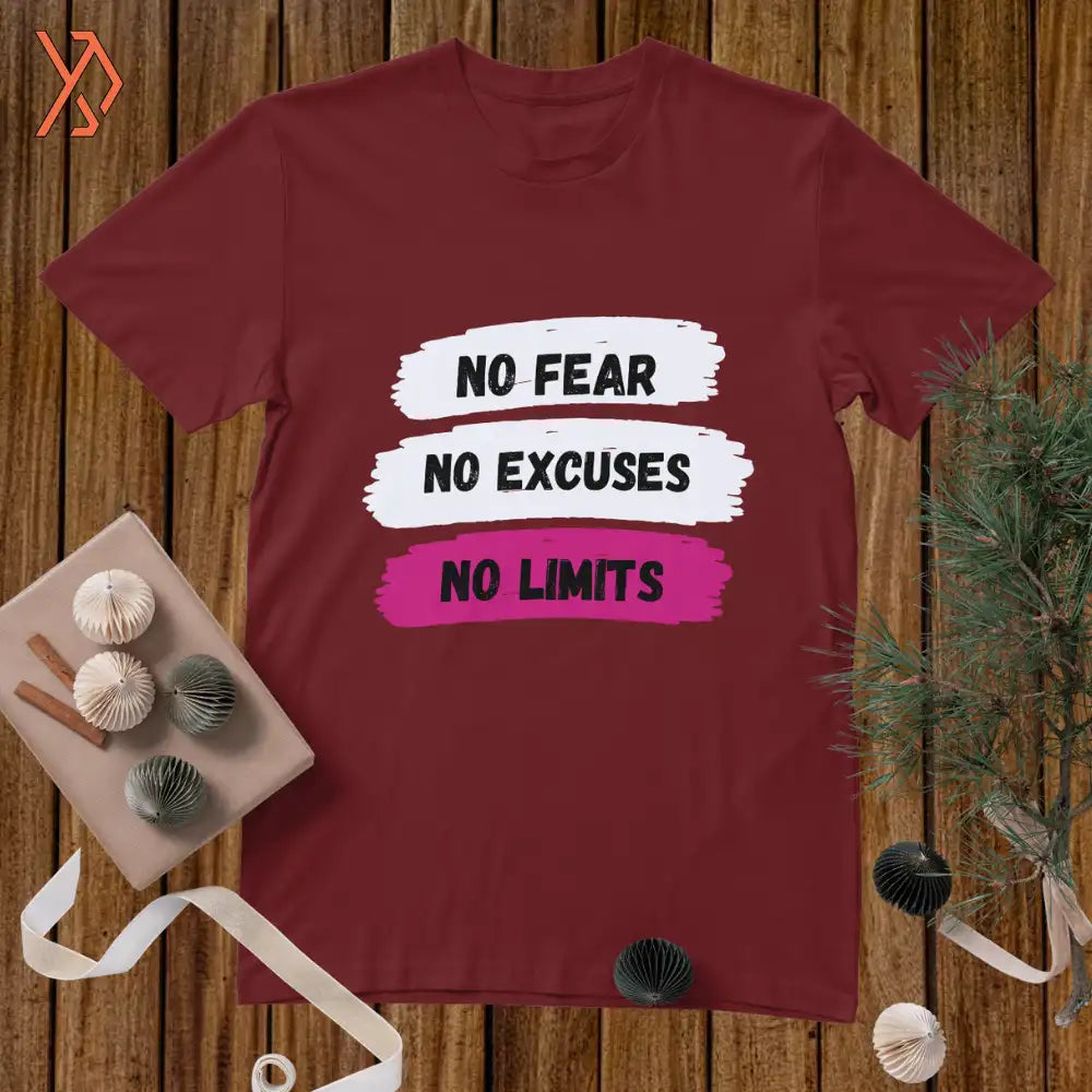 No Fear" Motivational Brush Tee | Yourdora.pk
