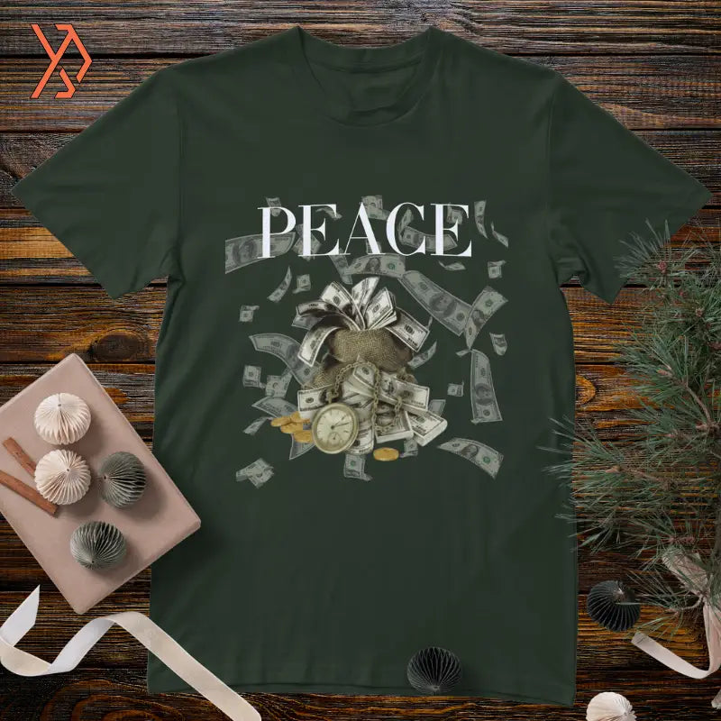 PEACE Money Bag & Vintage Watch Luxury Graphic Tee